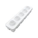 NOCCIOLA125 - SILICONE MOULD 59X59 H 62MM + PLASTIC SUPPORT White