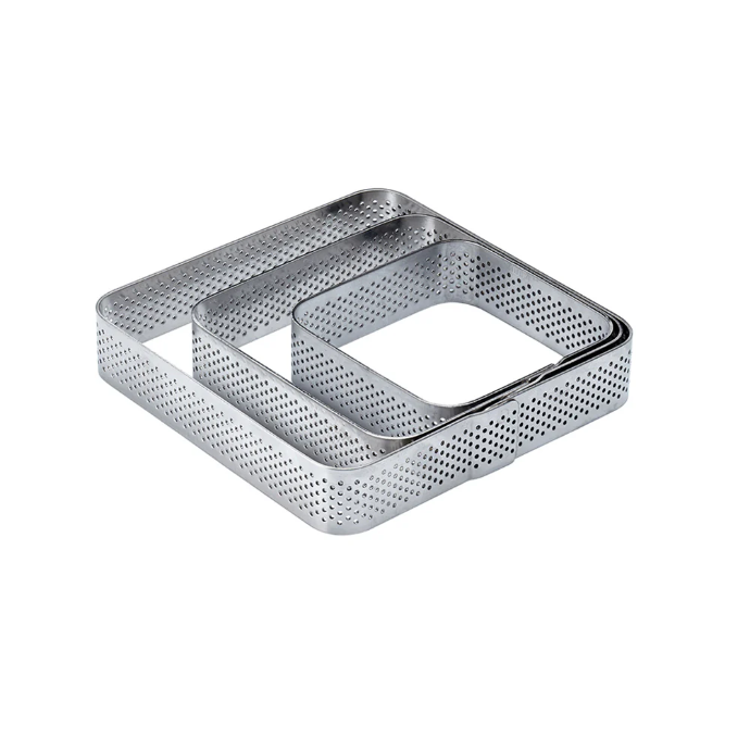 Square Microperforated Stainless With Rounded Corners 105 X 105 X H 20 Mm