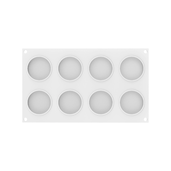 LEVEL UP 35 - SILICONE MOULD N.8 ø64 H 11 MM + CUTTER White