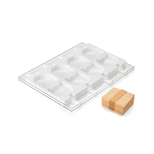 [25.318.87.0098] Gel08 Cat - Set 2 Silicone Mould 88,5X82 H 22 Mm