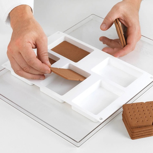 [25.133.87.0098] Bisc04 Double - Set 2 Silicone Mould 68X99 H 20 Mm