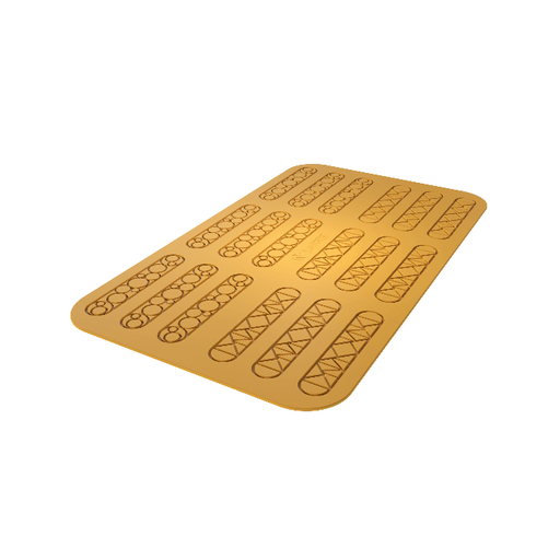 [33.313.36.0065] LAMPO - Silicone Mould N. 18 131X26 H 1.5 MM Yellow