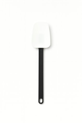 [02052B Medium Scraper Black White-Spon (SIS-36)] 36cm Silicon Spoon Black White
