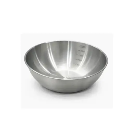 [003-31# OLD] Steel Bowl 31Cm, Rubber Bottom, Black, Sus304