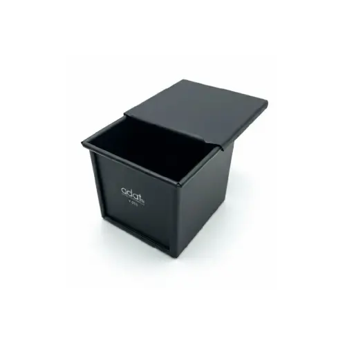 [Y 011 OLD] Bread Pan 100*100*100Mm - Dz669, 1.0Mm Al.Alloy, Teflon Ptfe Inside+ Black Painted Outside